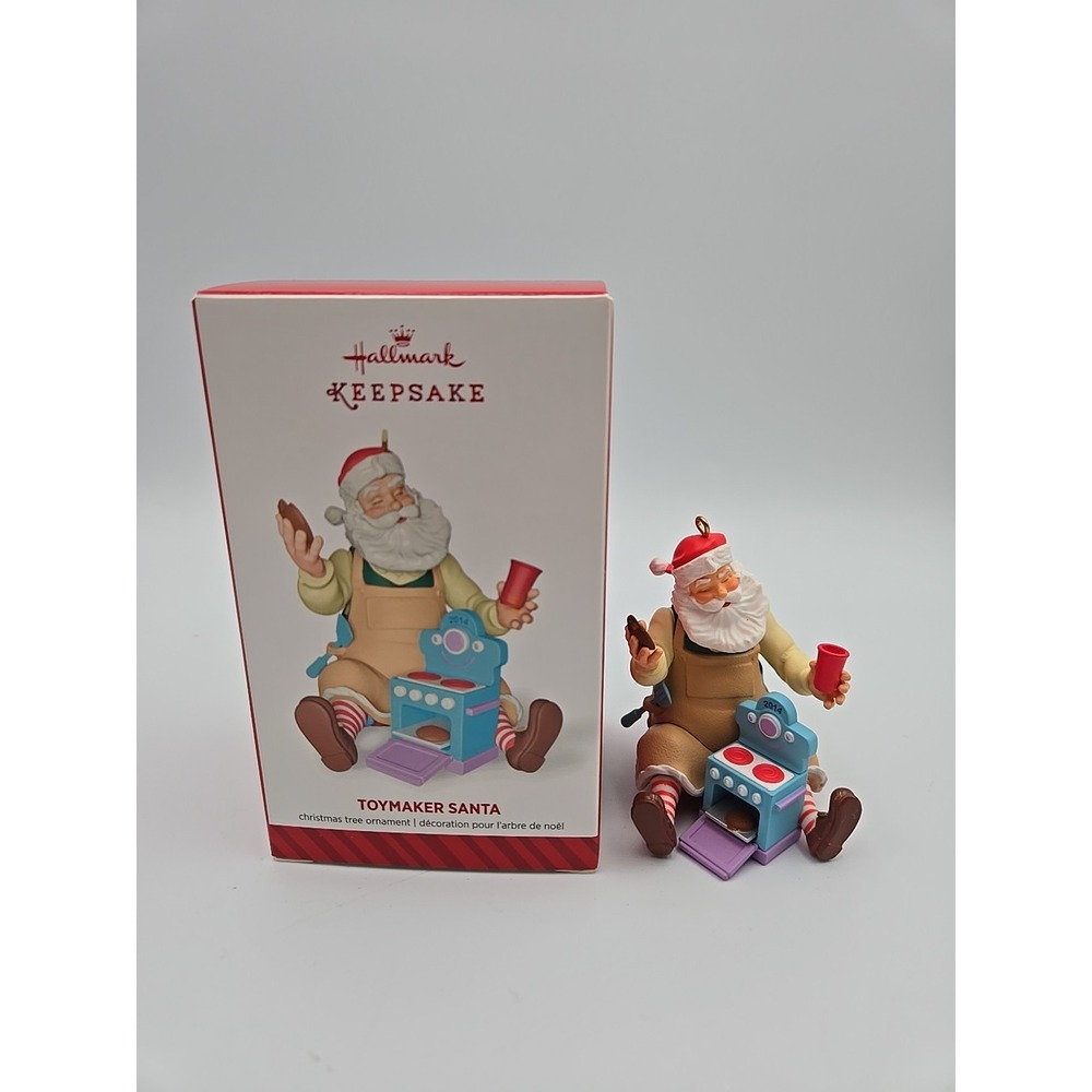 Hallmark Keepsake Ornament 2014 Toymaker Santa 15th in Series Toy Oven Cookies